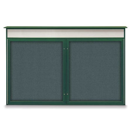 United Visual Products Open Faced Traditional Corkboard, 96x48" UV647A-SATIN-BUFF